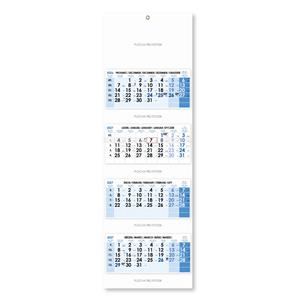 Čtyřměsíční kalendář Kvatro skládaný český 2027 - modrý