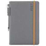 Diář AMOS týdenní speciál A5 2027 - šedá/oranžová gumička