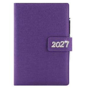 Diář BRILIANT denní A5 2027 český - fialová