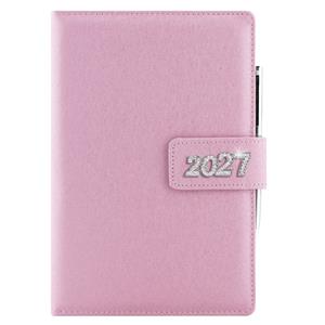 Diář BRILIANT denní B6 2027 - světle růžová