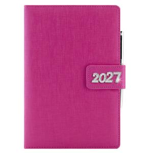 Diář BRILIANT týdenní B6 2027 - růžová
