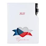 Diář DESIGN denní A5 2027 český - bílá - Česko - vlajka