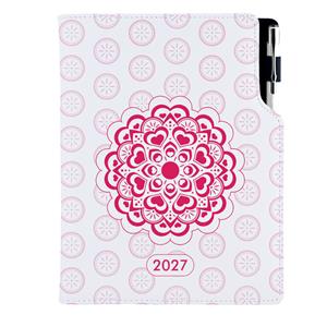 Diář DESIGN denní A5 2027 český - Mandala červená