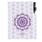 Diář DESIGN denní A5 2027 český - Mandala fialová
