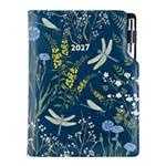 Diář DESIGN denní A5 2027 český - modrá - Vážky
