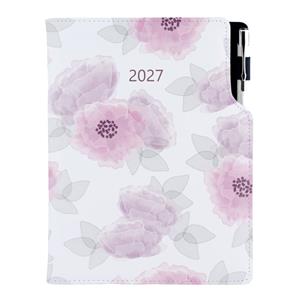 Diář DESIGN denní A5 2027 český - Pivoňka