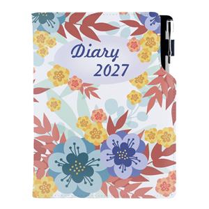 Diář DESIGN denní A5 2027 český - Podzimní květiny