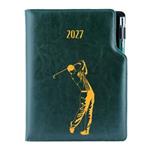 Diář DESIGN denní A5 2027 český - zelená - Golf muž