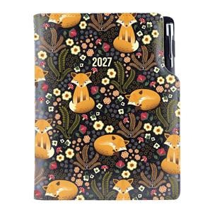 Diář DESIGN denní B6 2027 - černá - Liška