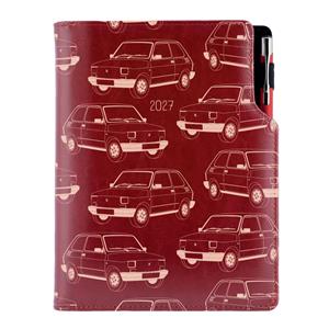 Diář DESIGN denní B6 2027 český - bordó - Maluch