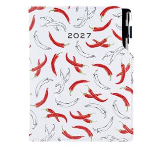 Diář DESIGN denní B6 2027 - Chilli