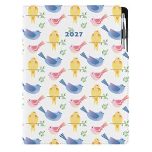 Diář DESIGN týdenní A4 2027 - Ptáci
