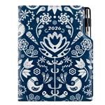 Diář DESIGN týdenní A5 2026 český  - modrá - Folk