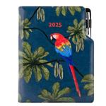 Diář DESIGN týdenní  B5 2025 - modrá - Papoušek