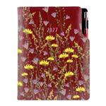 Diář DESIGN týdenní B5 2027 - bordó - Louka