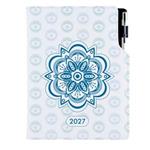 Diář DESIGN týdenní B5 2027 - Mandala modrá