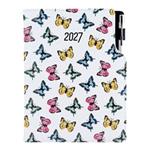 Diář DESIGN týdenní B5 2027 - Motýli barevní