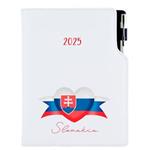 Diář DESIGN týdenní  B6 2025 - bílá - Slovensko - vlajka