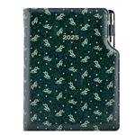 Diář DESIGN týdenní  B6 2025 - zelená - Větvičky