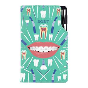 Diář DESIGN týdenní kapesní 2027 český - mátová - Zubař