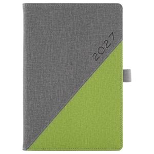 Diář DIEGO denní A5 2027 český - šedá/zelená
