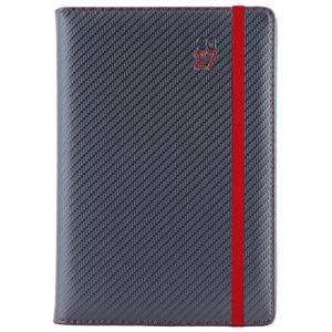 Diář ELASTIC týdenní speciál A5 2027 - grafit/červená gumička