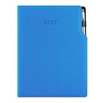 Diář GEP s propiskou denní A4 2027 - modrá pastelová