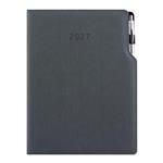 Diář GEP s propiskou denní A4 2027 - šedá