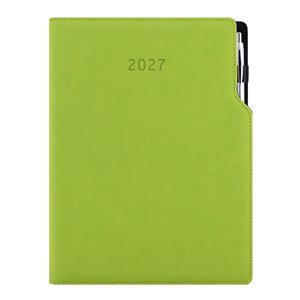 Diář GEP s propiskou denní A4 2027 - světle zelená