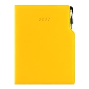 Diář GEP s propiskou denní A4 2027 - žlutá