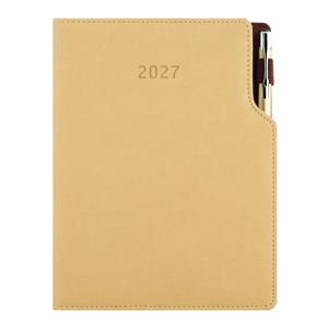 Diář GEP s propiskou týdenní A5 2027 český - béžová