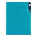 Diář GEP s propiskou týdenní A5 2027 český - tyrkysová/modrý vnitřek