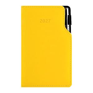 Diář GEP s propiskou týdenní kapesní 2027 český - žlutá