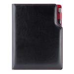 Diář GEP s propiskou týdenní speciál A5 2027 - černá/červený vnitřek