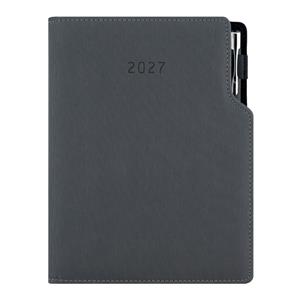 Diář GEP s propiskou týdenní speciál A5 2027 - šedá