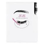 Diář KOSMETICKÝ Eyelashes - DESIGN denní B6 2026 