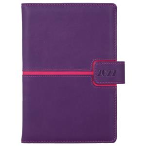 Diář MAGNETIC týdenní B6 2027 - fialová/růžová