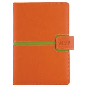 Diář MAGNETIC týdenní B6 2027 - oranžová/zelená