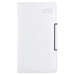 Diář METALIC týdenní kapesní 2026 český - bílá 