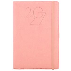 Diář POLY denní A5 2027 český - světle růžová