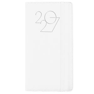 Diář POLY týdenní kapesní 2027 český - bílá