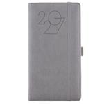 Diář POLY týdenní kapesní 2027 český - šedá