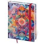 Diář týdenní B6 2026 Vario - Kaleidoscope s gumičkou
