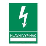 HLAVNÍ VYPÍNAČ ………………..,  plast 2 mm, A5