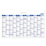 Nástěnný kalendář Plánovací mapa 2027 CZ - 100 x 63 cm - modrá