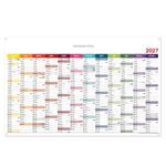 Nástěnný kalendář Plánovací mapa 2027 CZ s očky na zavěšení - 100 x 63 cm - barevná