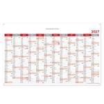 Nástěnný kalendář Plánovací mapa 2027 CZ s očky na zavěšení - 100 x 63 cm - červená