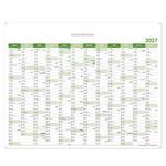 Nástěnný kalendář Plánovací mapa 2027 CZ s očky na zavěšení - 100 x 80 cm - zelená