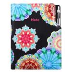 Notes DESIGN A4  čtverečkovaný - černá - kaleidoskop