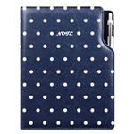 Notes DESIGN A4  čtverečkovaný - modrá - puntíky